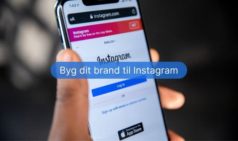 Instagram branding på mobiltelefon