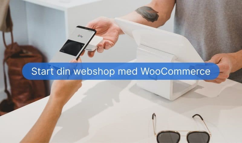 WooCommerce webshop på laptop