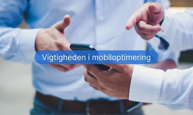 Mobiloptimeret hjemmeside på smartphone